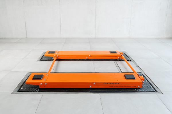 Mobile Hebebühne Scherenhebebühne Reifendienst mechanisch JH6 orange JH-TWIN-062-DRILL-2004-V01